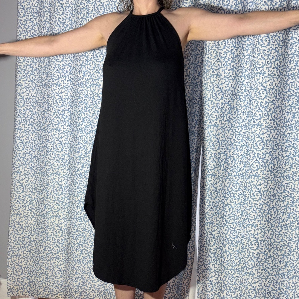 Elegant Black Halter Dress